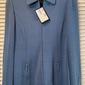 NWT- ST John Knit Sterling Blue Jacket - Size 4